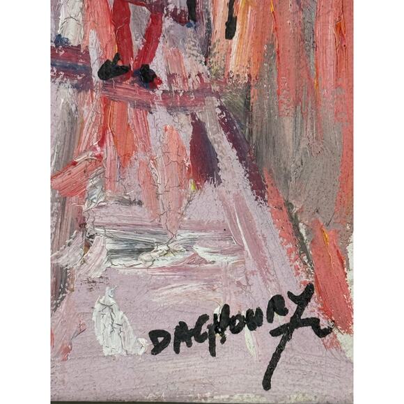 Late 20th Century Colorful Oil on Canvas "Moroccan Souk" by Artist Daghoury - Picture 8 of 12